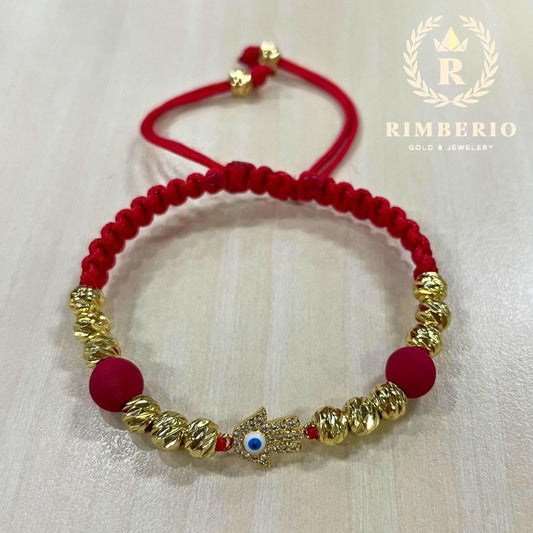 Pulsera Oro 18k laminado ojo