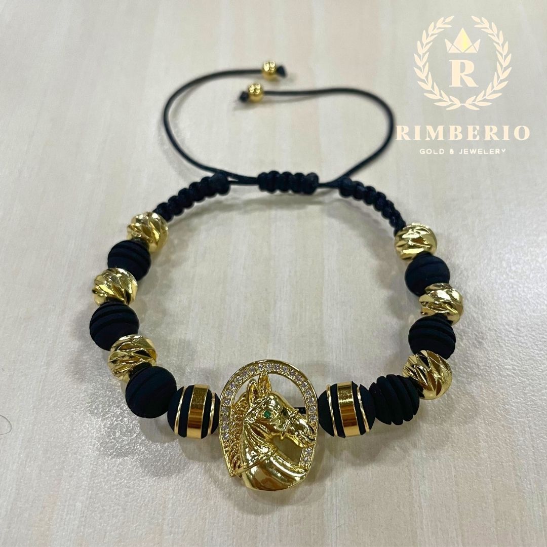 Pulsera Oro 18k laminado Caballo